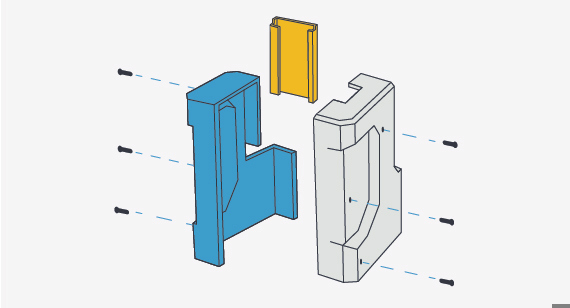 If the design gets too complex, consider breaking it into multiple components that can be bolted or screwed together.