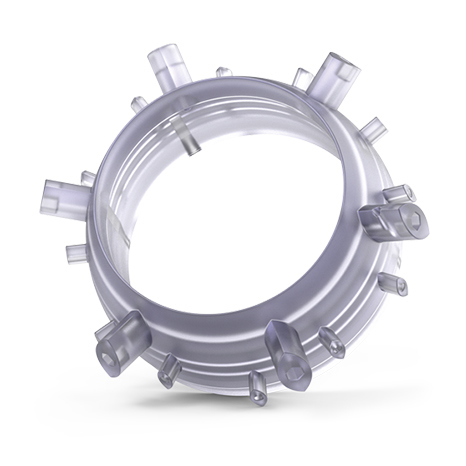 clear abs 3d printed part
