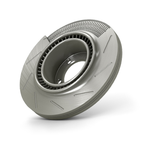 metal brake disc that is 3d printed