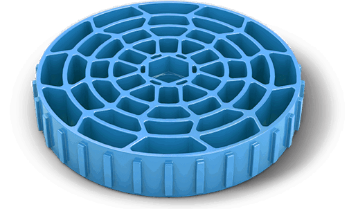 injection moulded part made with on-demand manufacturing