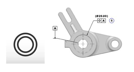 geometric dimensioning and tolerancing - concentricity diagram