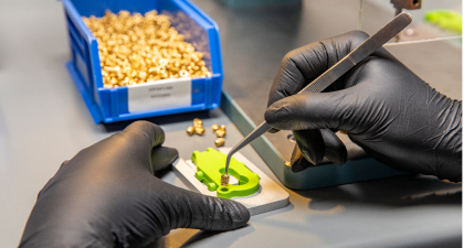 adding threaded inserts to an injection molded part